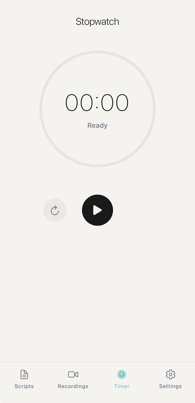 Rehearse with a timer